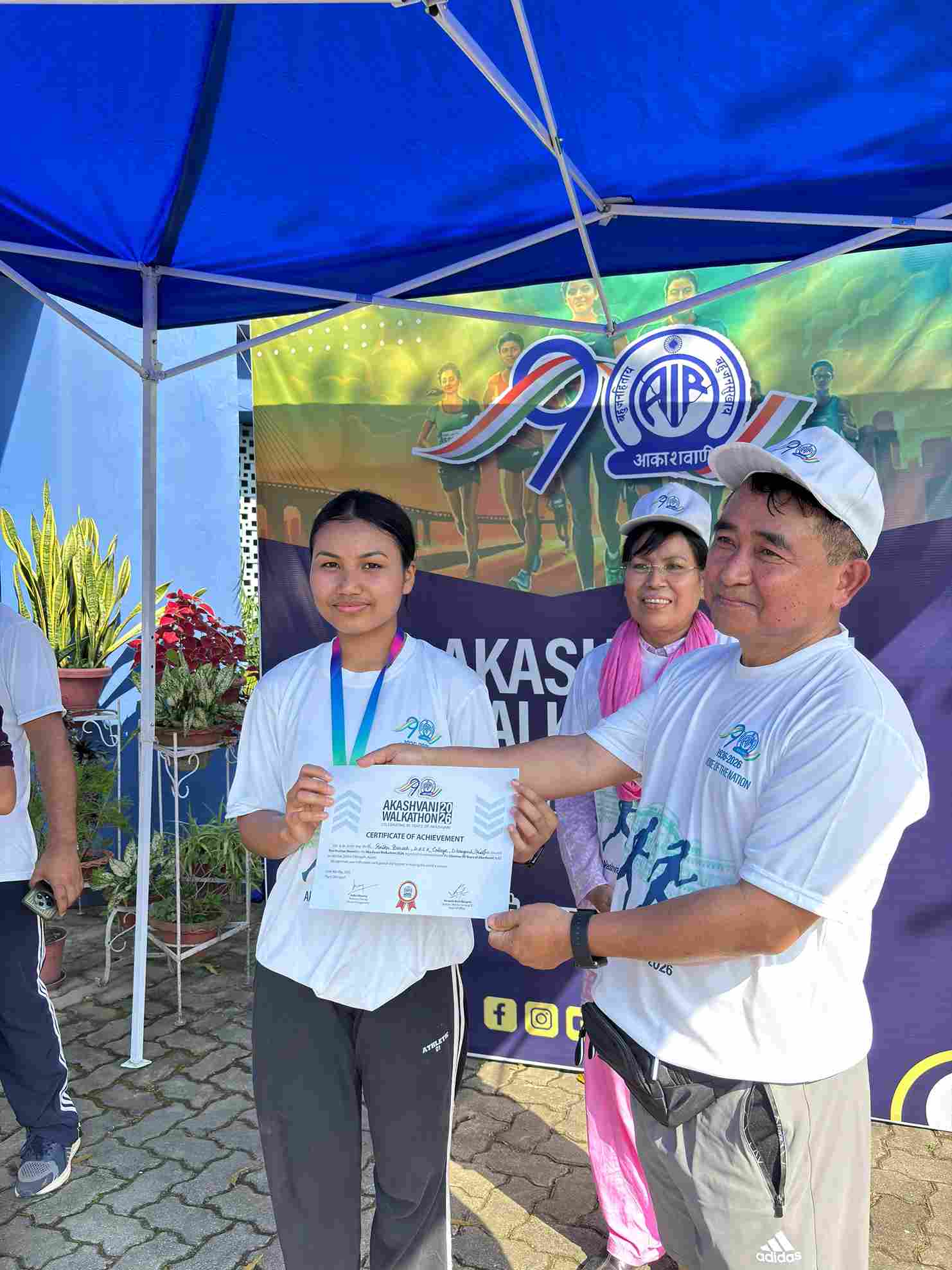 Ponika Baruah of 2nd semester from RDK Girl's Hostel and Hridoy Sharma from DC Boy's hostel secured 1st and 3rd position in today's Walkathon organised by Akashvani Dibrugarh Assam on 08.05.2026