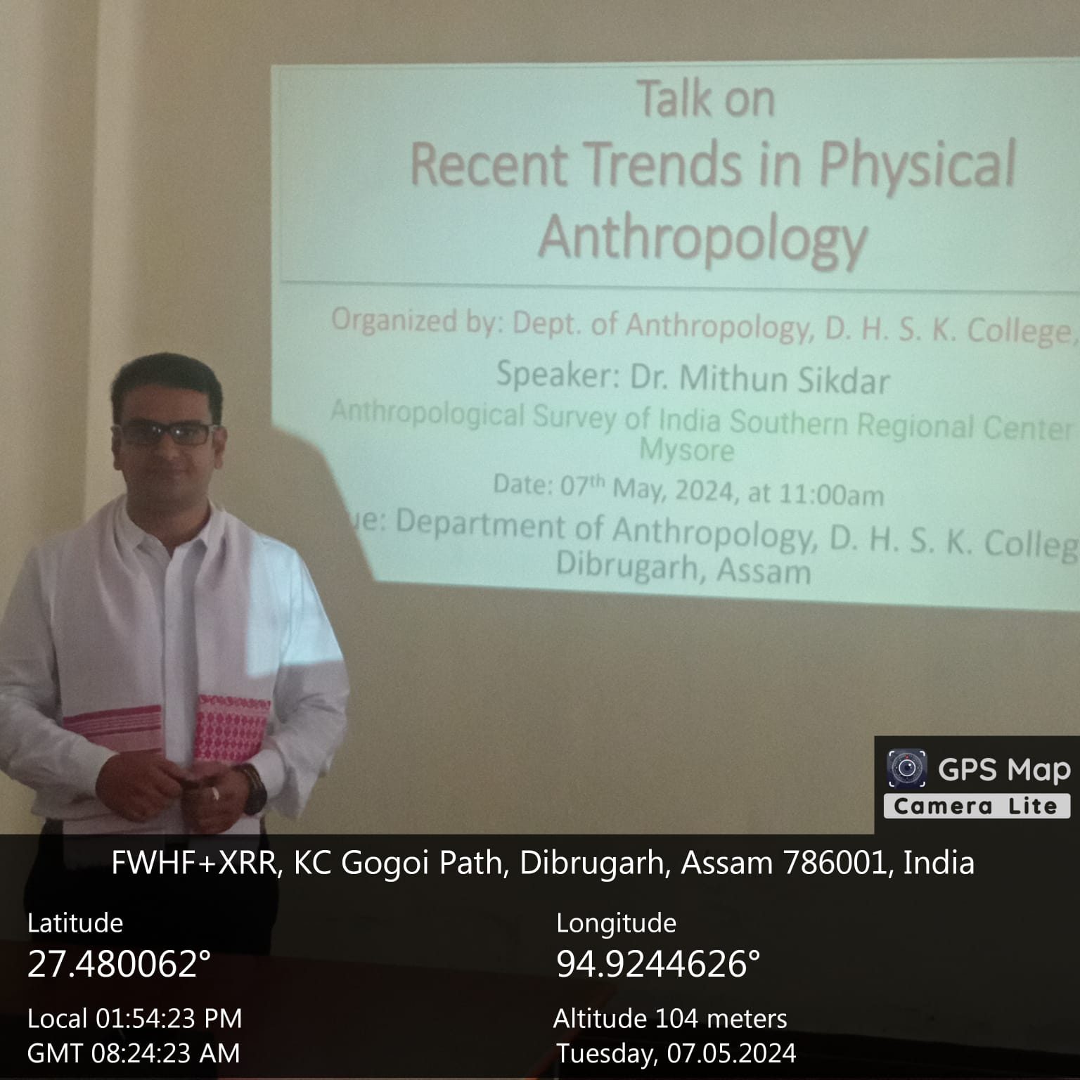Talk on Recent Trends in Physical Anthropology organised by Dept. of Anthropology, DHSK College