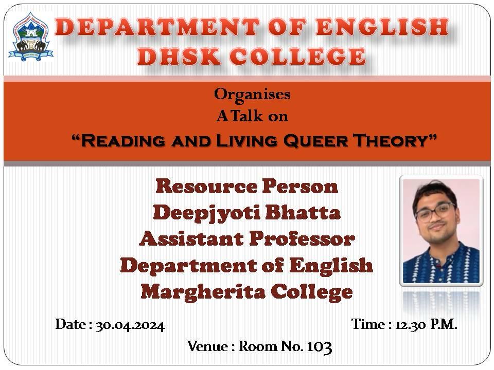 Talk on "Reading and Living Queer Theory"