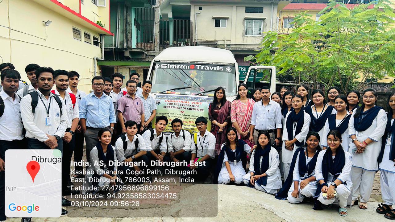 Industrial visit by the students of the Department of Chemistry to Brahmaputra Cracker and Polymer Limited (A Government of India Enterprise), Dibrugarh under the MoU initiative of International & Industrial Relations, DHSK College with BCPL,Dibrugarh on 3rd October, 2024