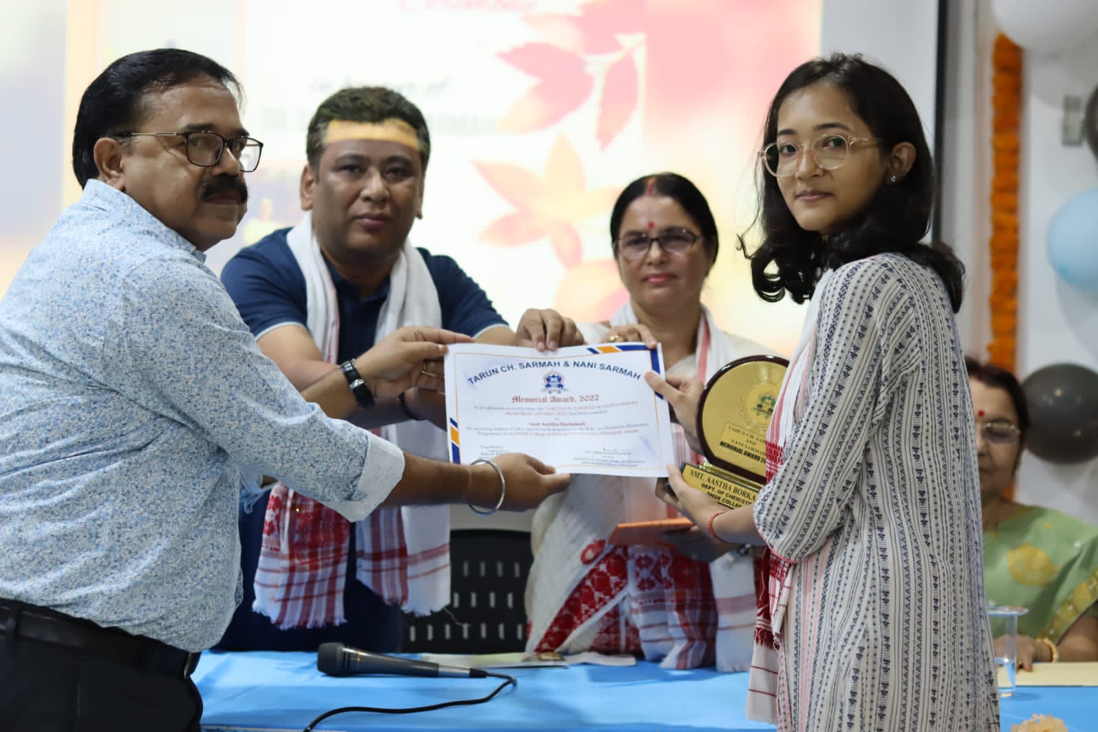 Dr. M. N. Bhattacharjya and Saraswati Debi Memorial Award, 2022 and Tarun Ch. Sarmah & Nani Sarmah Memorial Award, 2022, giving ceremony