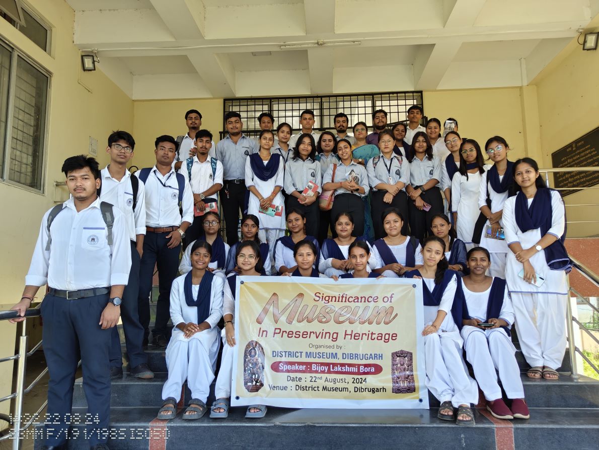 Visit to the District Museum, Dibrugarh by the students of Anthropology on 22.08.2024