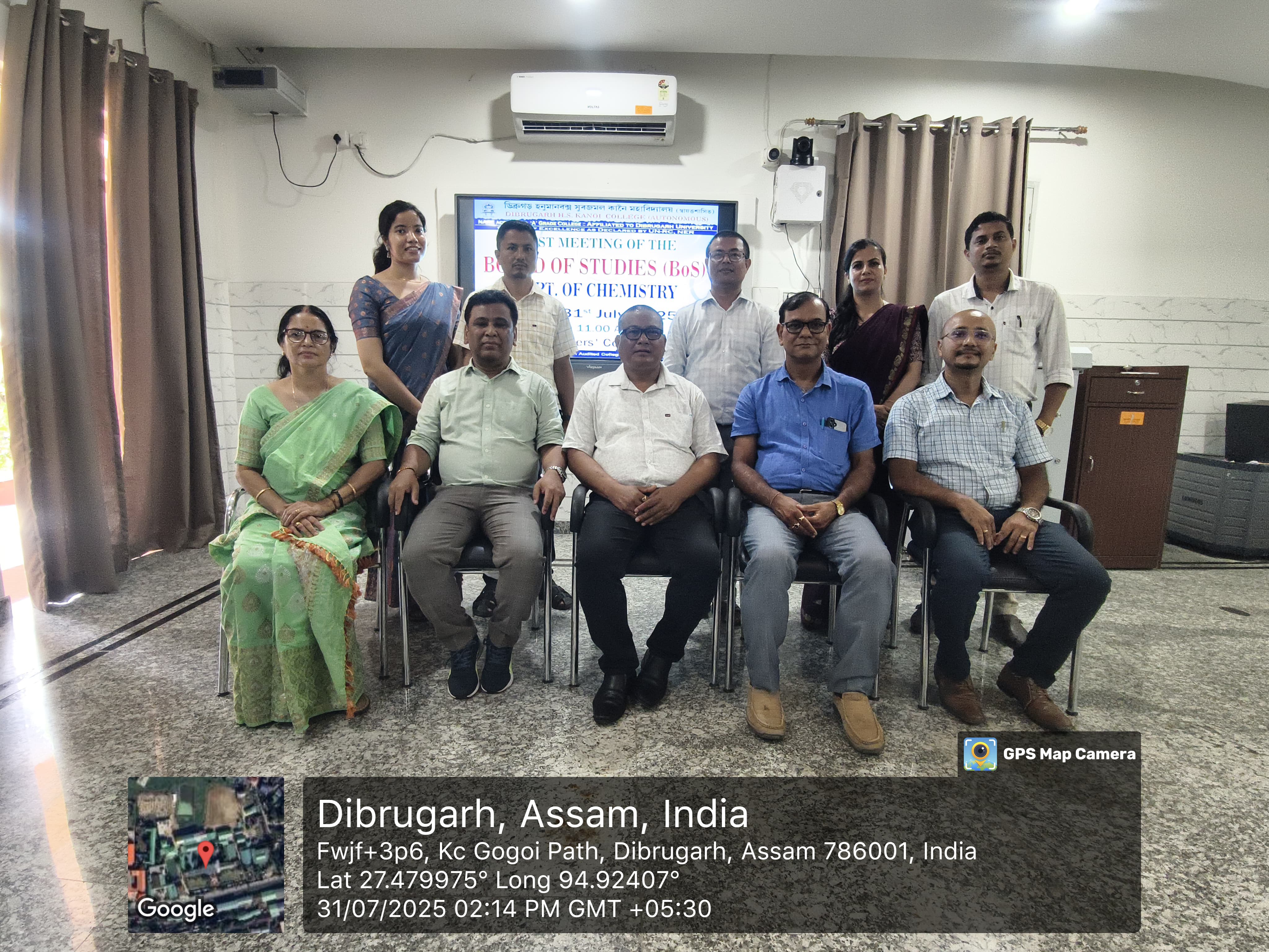 First BOS meeting of the Department of Chemistry held on 31.07.2025