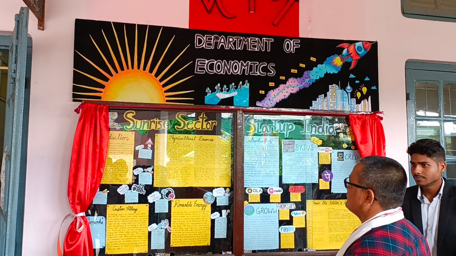 Inauguration of wall magazine by Dr. Sashi.K.Saikia., Principal, D.H.S.K. College, Dibrugarh.