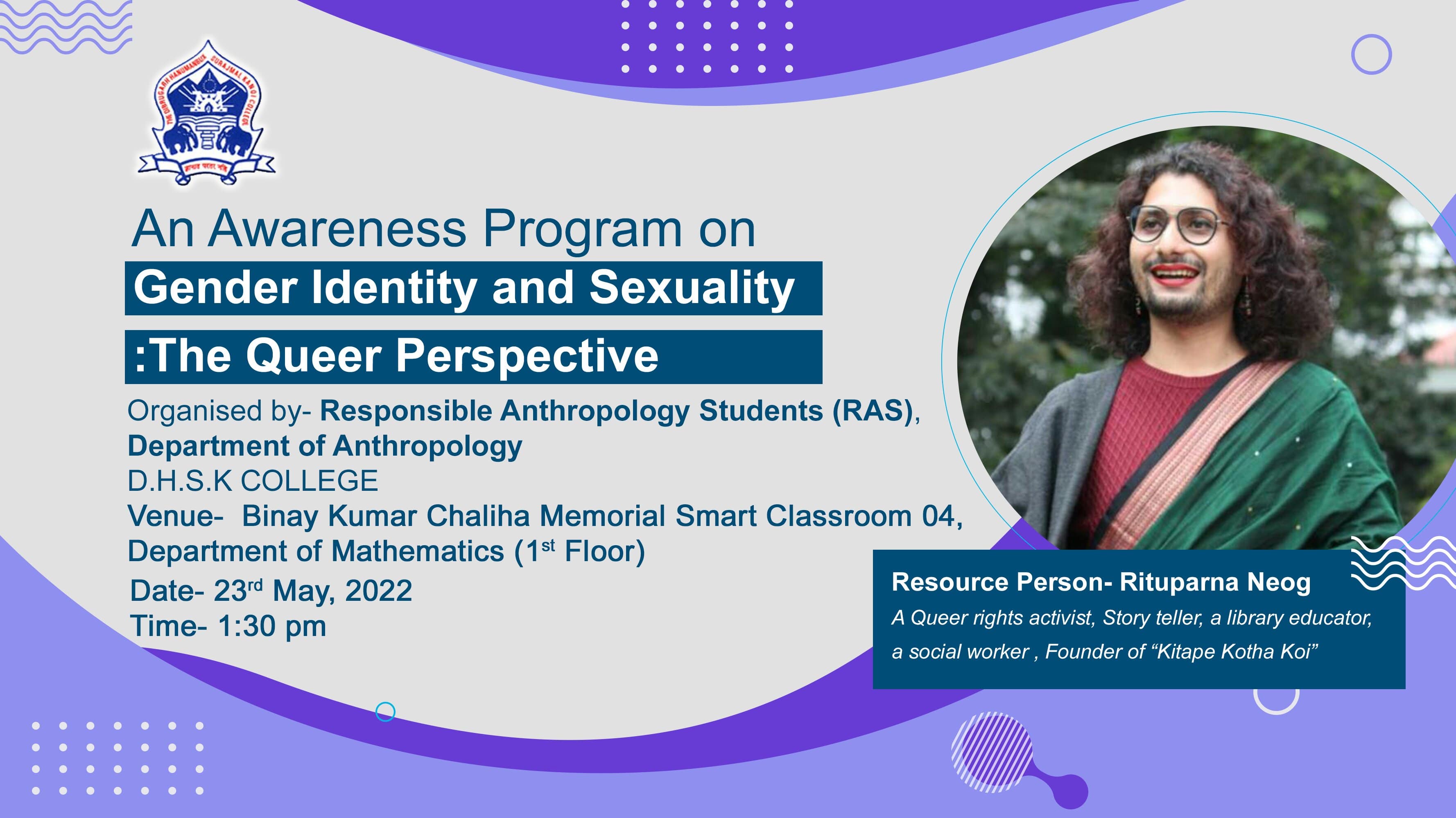 Awareness program on Gender Identity and Sexuality:The Queer Perspective