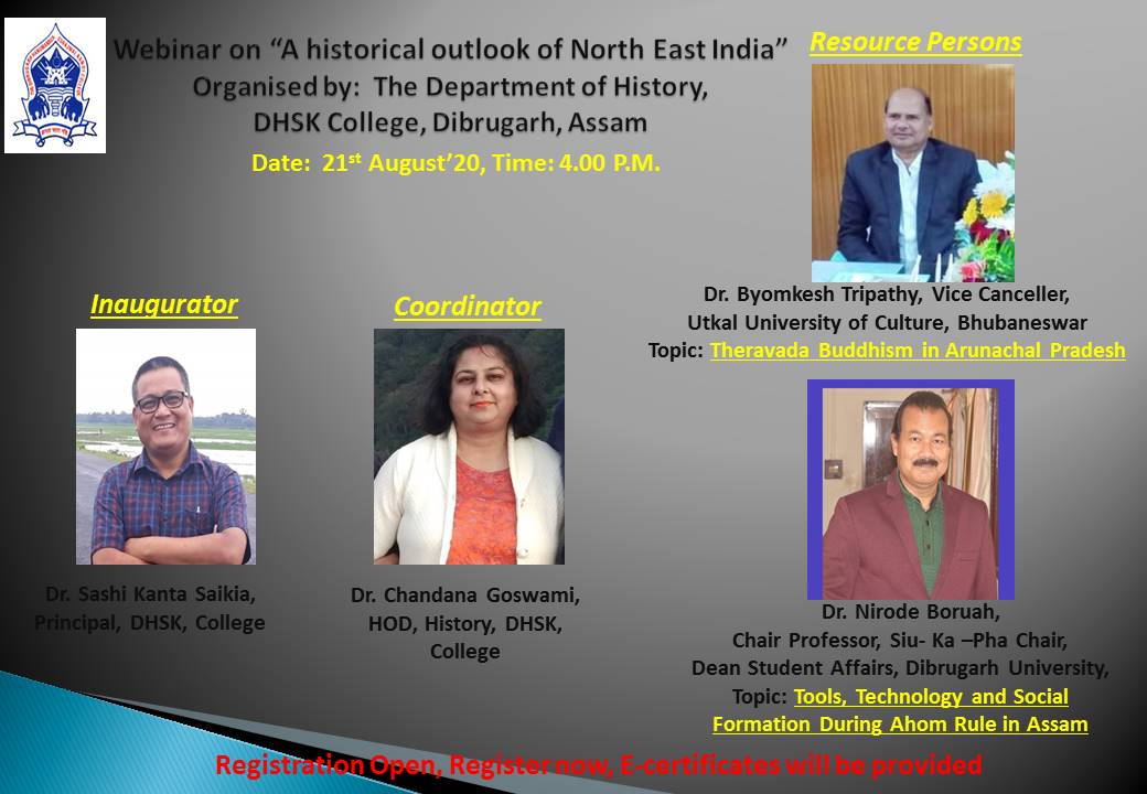 Webinar on "A historical outlook of North East India"