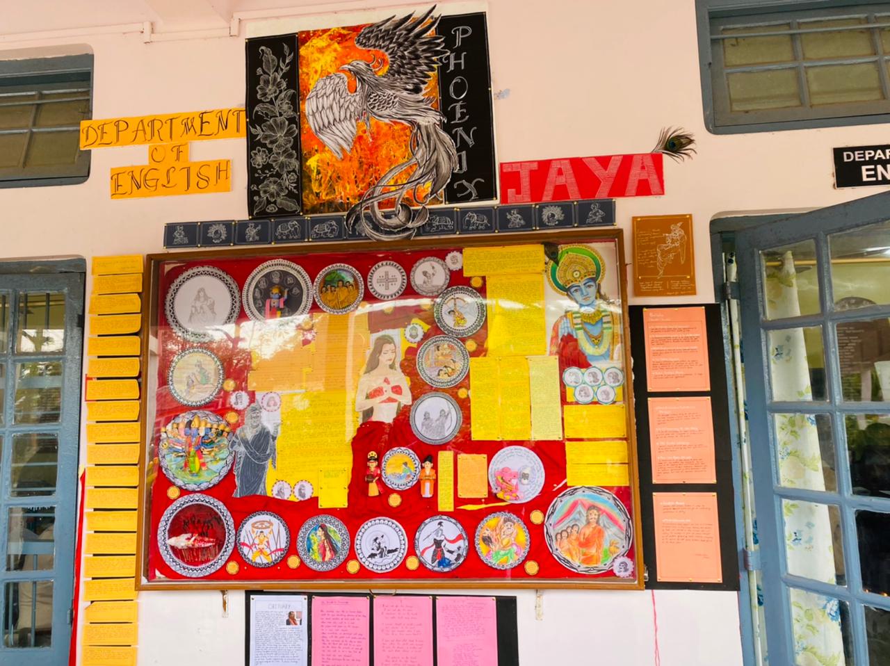 INAUGURATION OF THE  WALL MAGAZINE "PHOENIX" of DEPT. OF ENGLISH by  Dr. S. K. Saikia, Principal DHSK College, Dibrugarh
