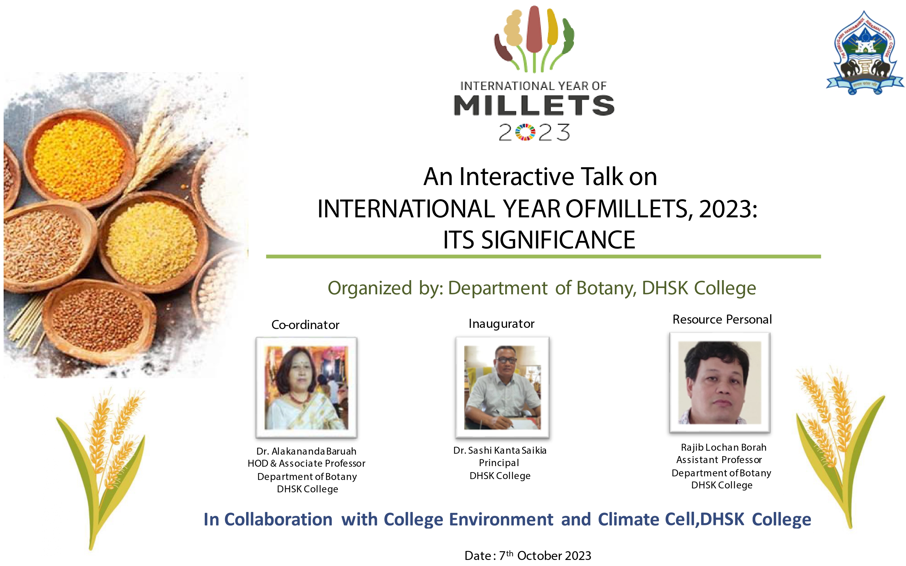 Celebration of International Year of Millets, 2023